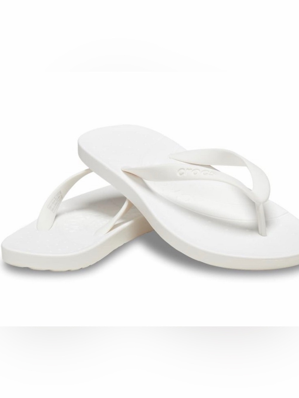 NWT CROCS White Summer Flip Flops
